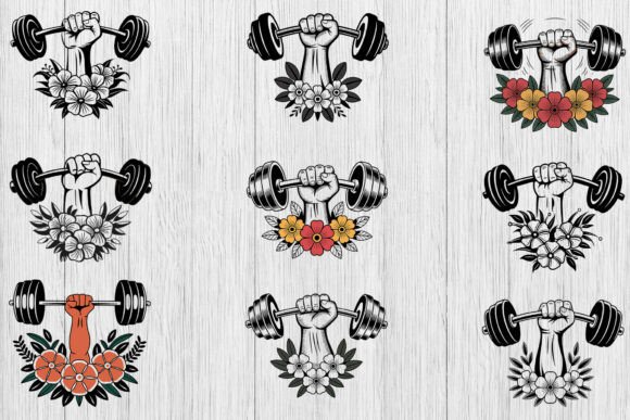 Barbell Floral SVG Bundle, Hand Holding Review
