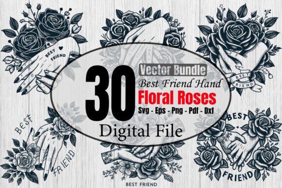 Best Friend Hand Floral Svg Bundle Review