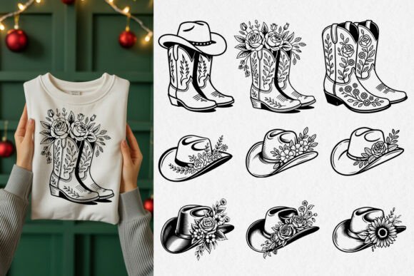 Cowboy Boots Hats Floral SVG Bundle Review