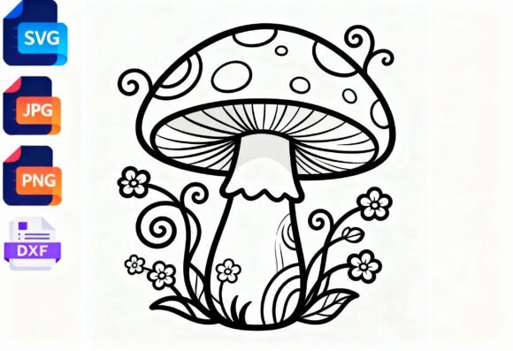 Cute Mushroom Floral SVG Cut File Review