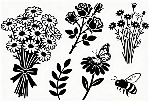 Daisy Rose Butterfly Bee Floral SVG Review