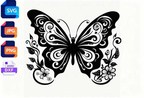 Elegant Butterfly Floral SVG Cut File Review