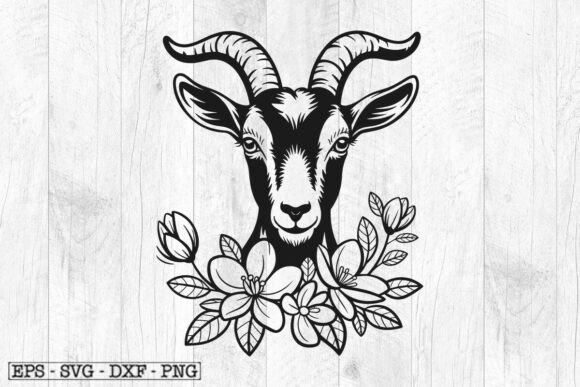 Floral Goat Svg , Goat with Floral Svg Review
