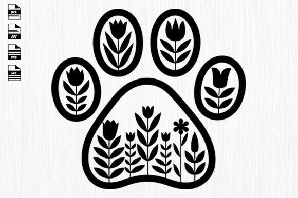 Floral Paw Svg,animal Paw Floral Svg Review