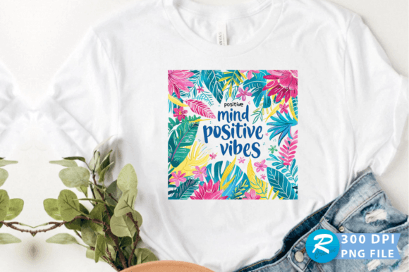 Positive Mind Positive Vibes PNG Design Review