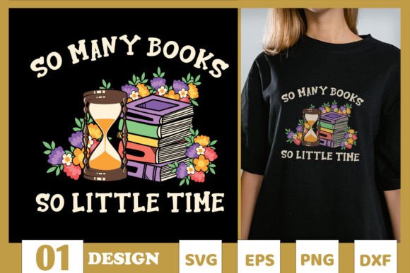 So Many Books so Little Time Floral SVG Review