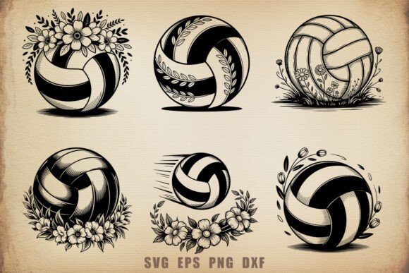 Volleyball Floral SVG Bundle Review