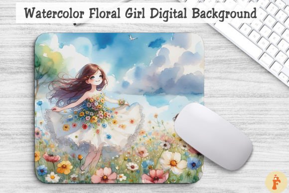 Watercolor Floral Girl Background Review